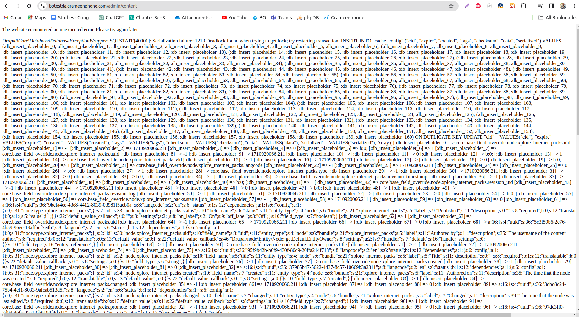 error page